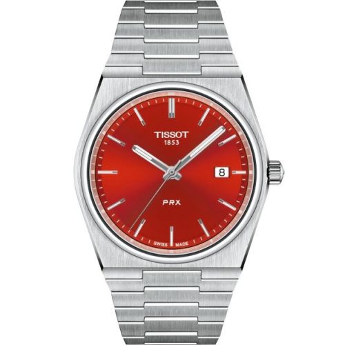 Tissot PRX Quartz Stainless Steel / Red